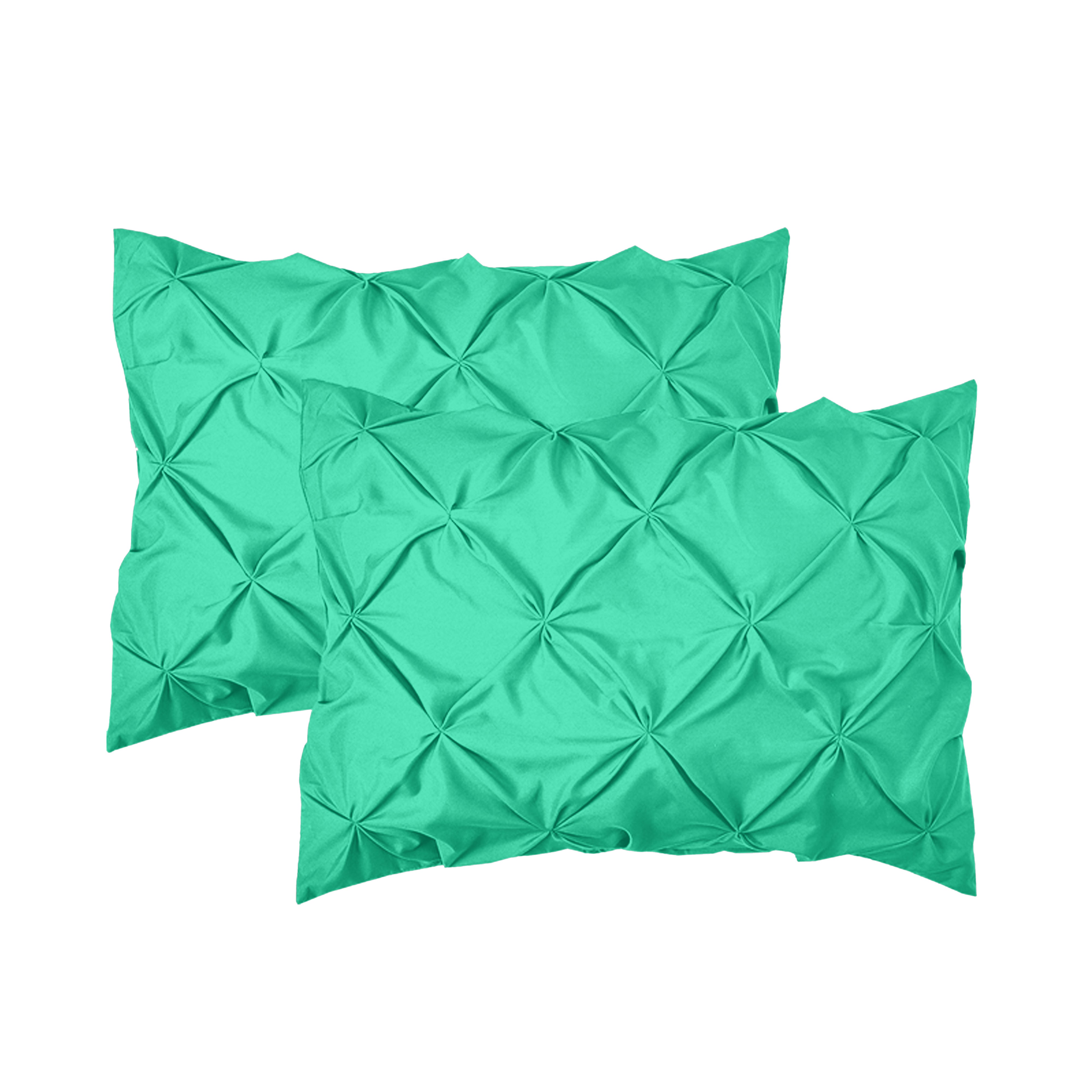 Everlaneas 8-Piece Pintuck Pinch Pleated Comforter Set - Includes 4-Piece Sheet Set with Double Sided Storage Pockets