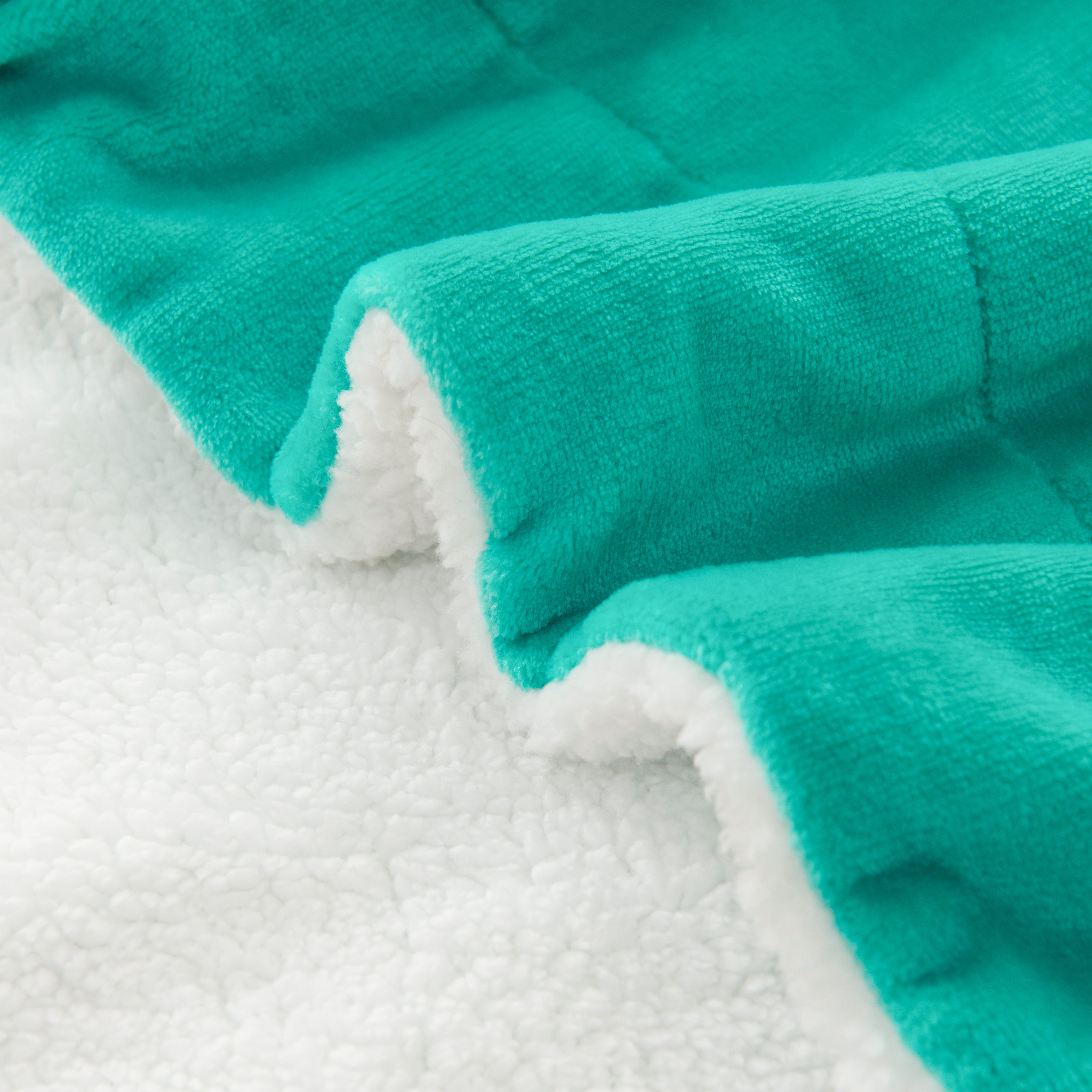 Everlaneas Ombre Printed - Sherpa Backed Plush Throw Blankets - 50 x 60 inches