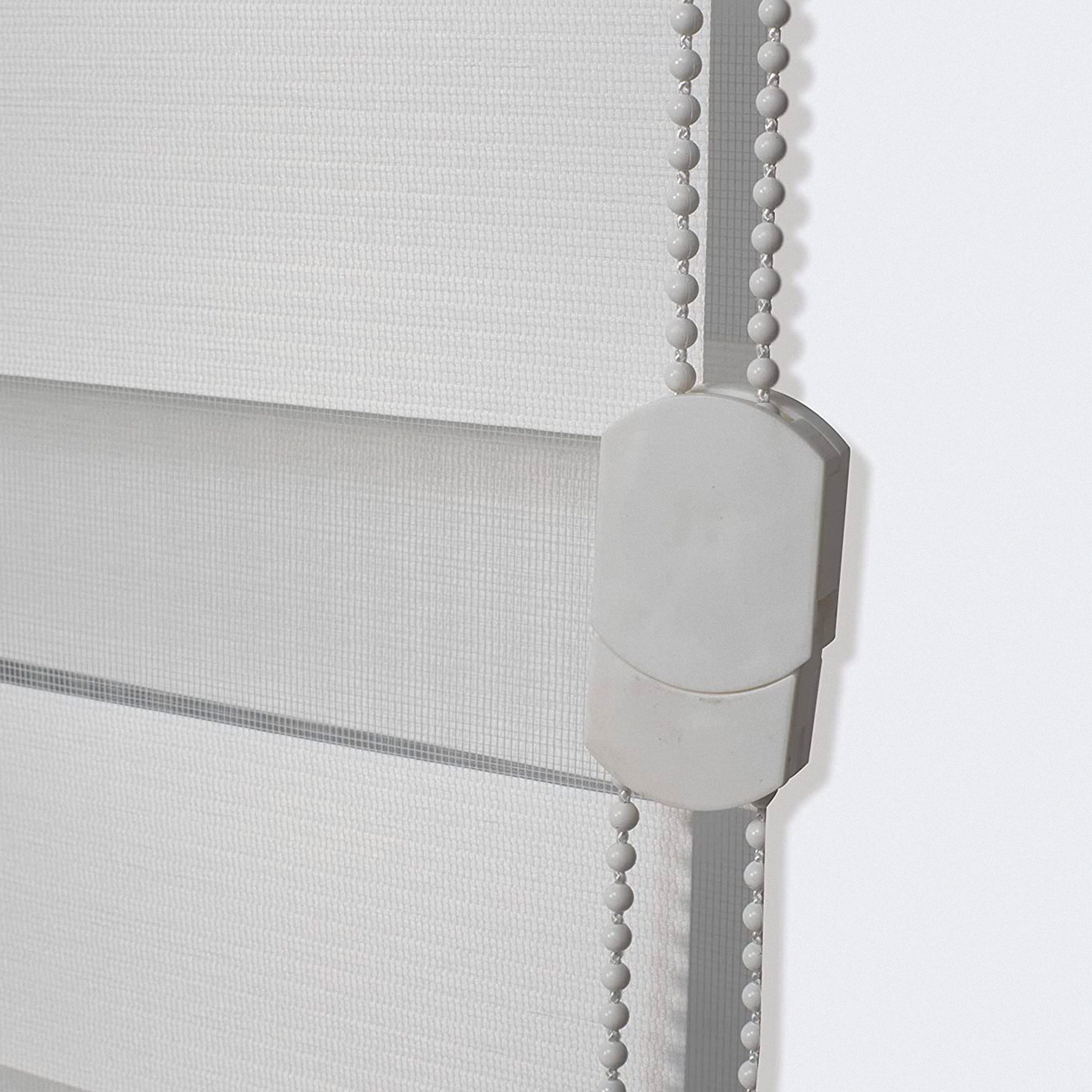 Everlaneas Corded Zebra Blinds, Dual Layer Window Treatments Sheer Light Control