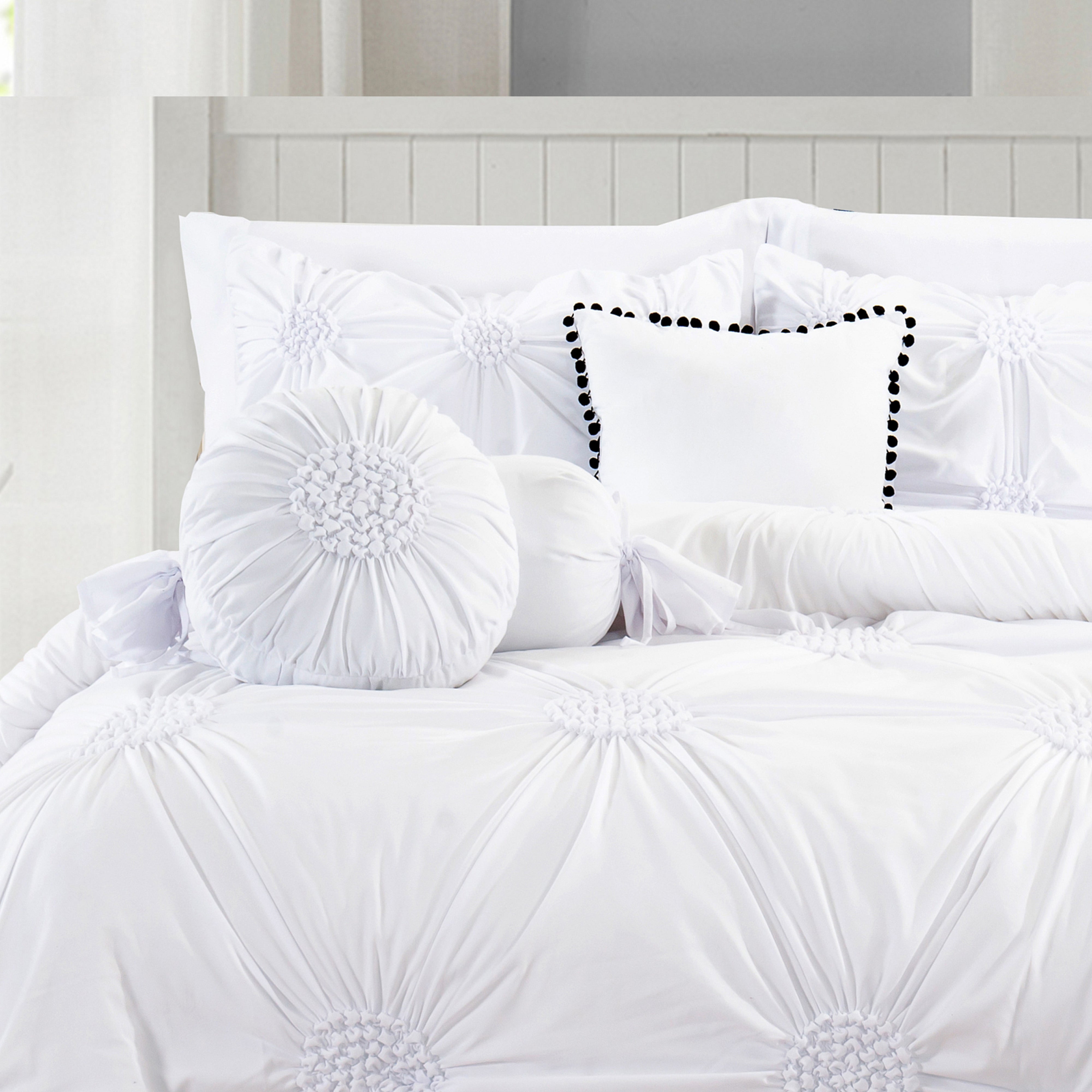 Everlaneas 10-Piece Sunflower Comforter Set - Includes 4-Piece Sheet Set with Double Sided Storage Pockets