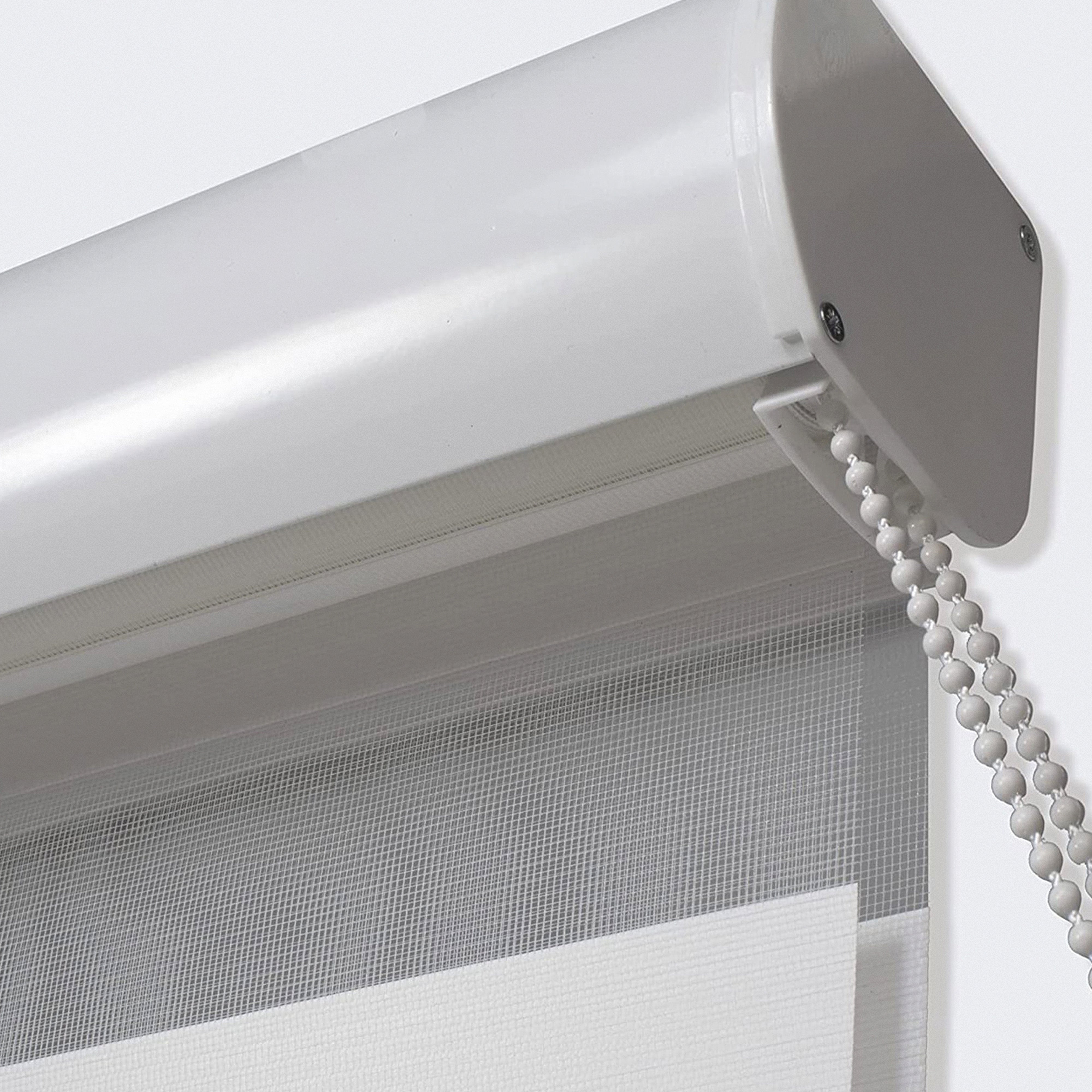 Everlaneas Corded Zebra Blinds, Dual Layer Window Treatments Sheer Light Control