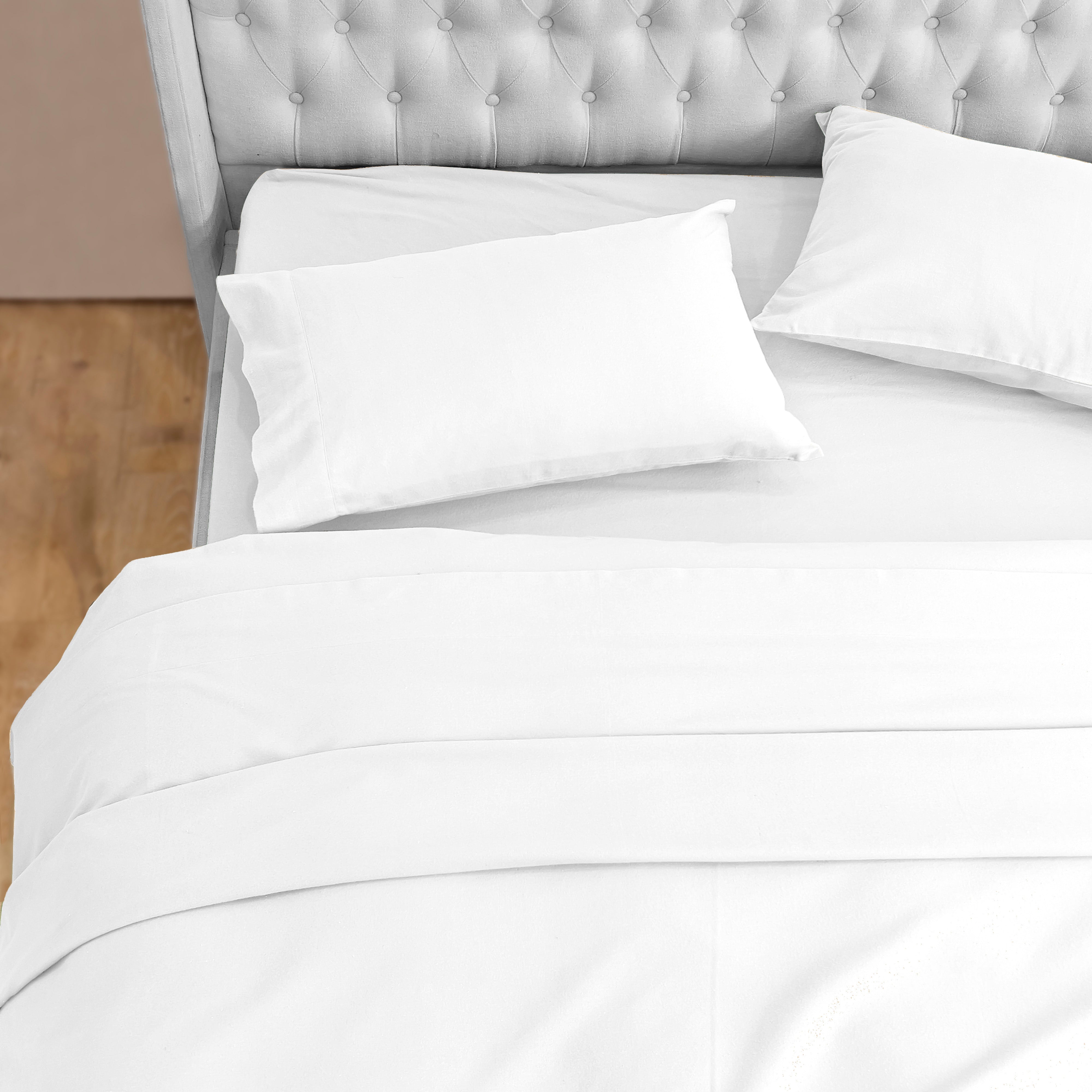 Everlaneas 4-Piece Cotton Flannel Sheet Set - 100% Turkish Cotton