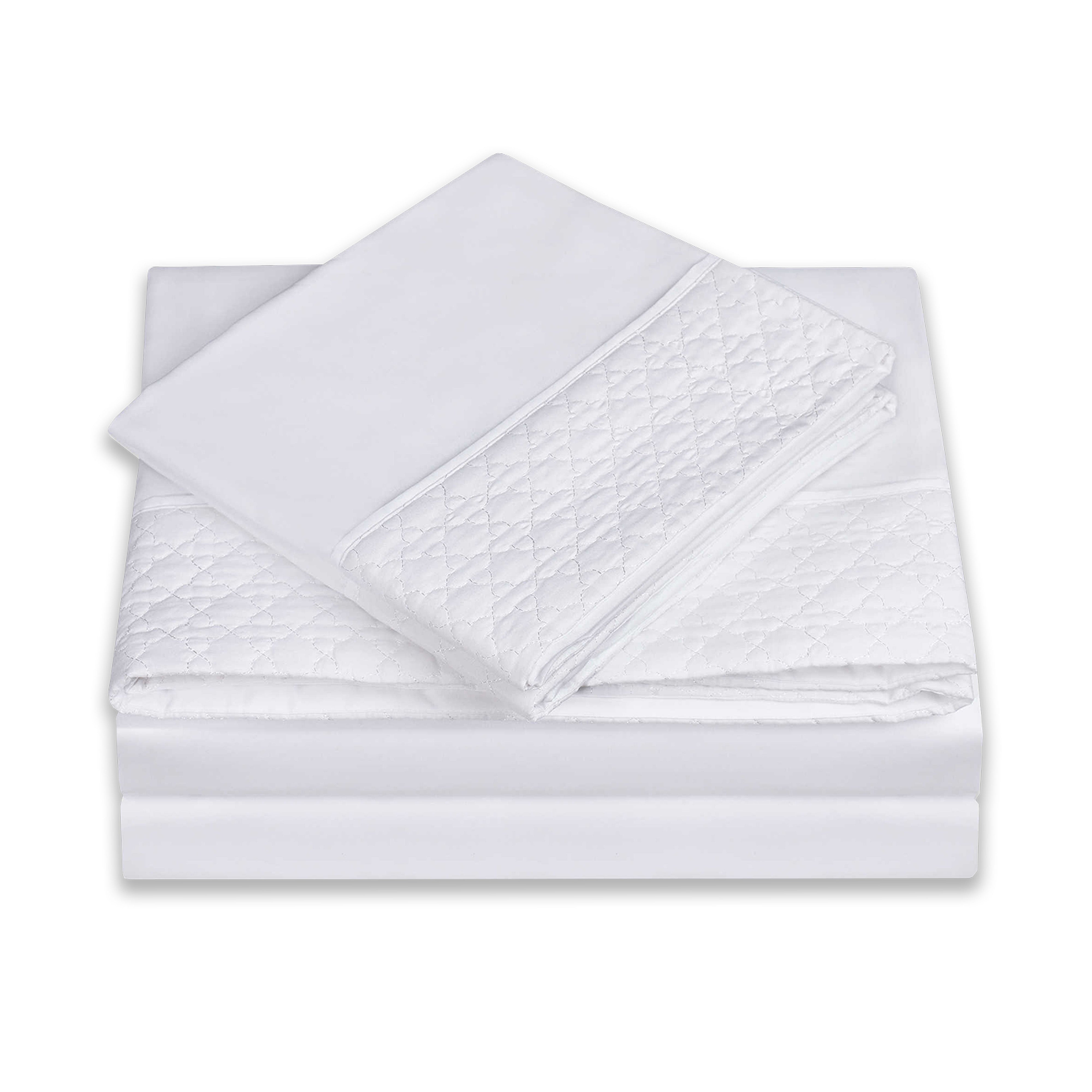 Everlaneas Quilted 4-Piece Sheet Set, Premium Hotel Quality