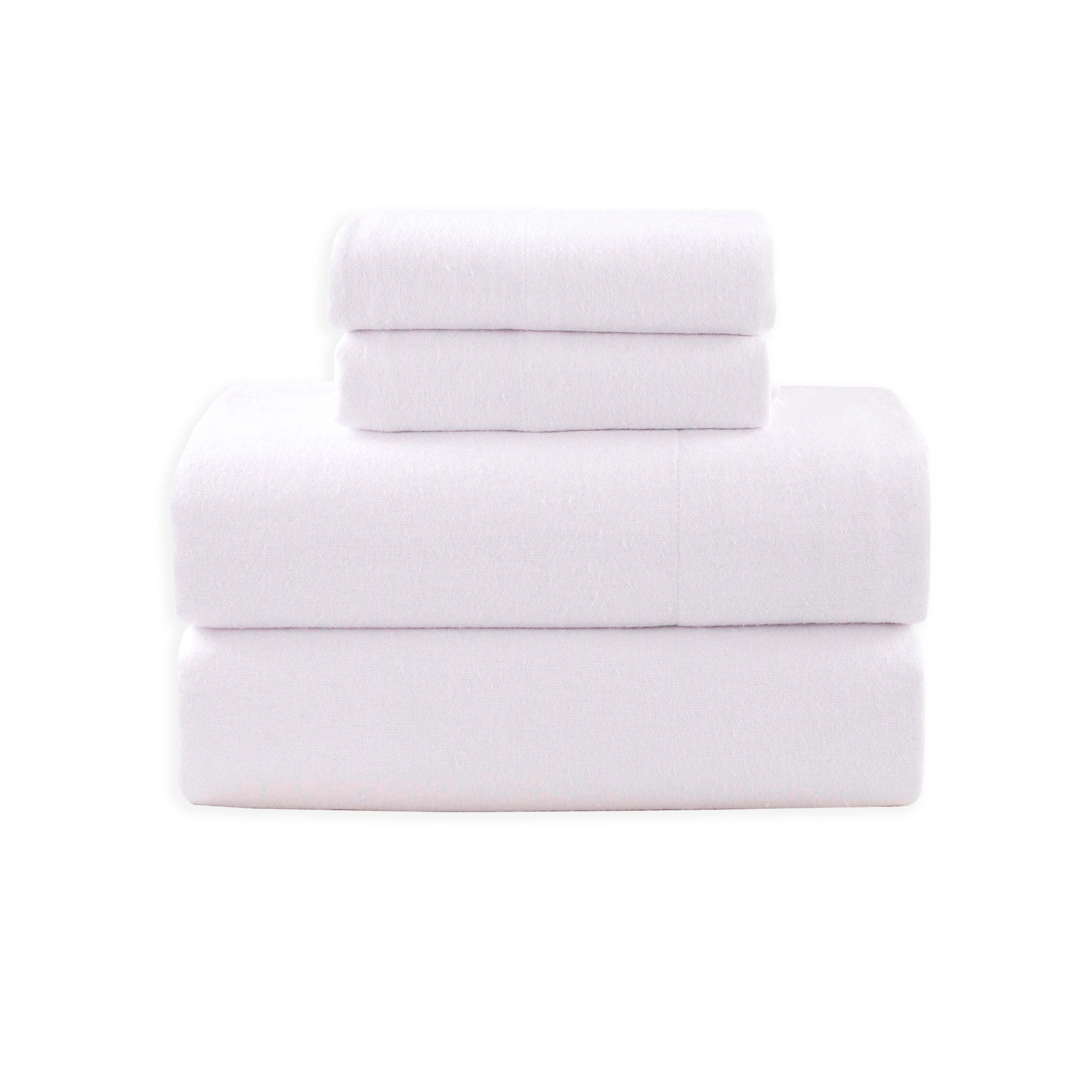 Everlaneas 4-Piece Cotton Flannel Sheet Set - 100% Turkish Cotton