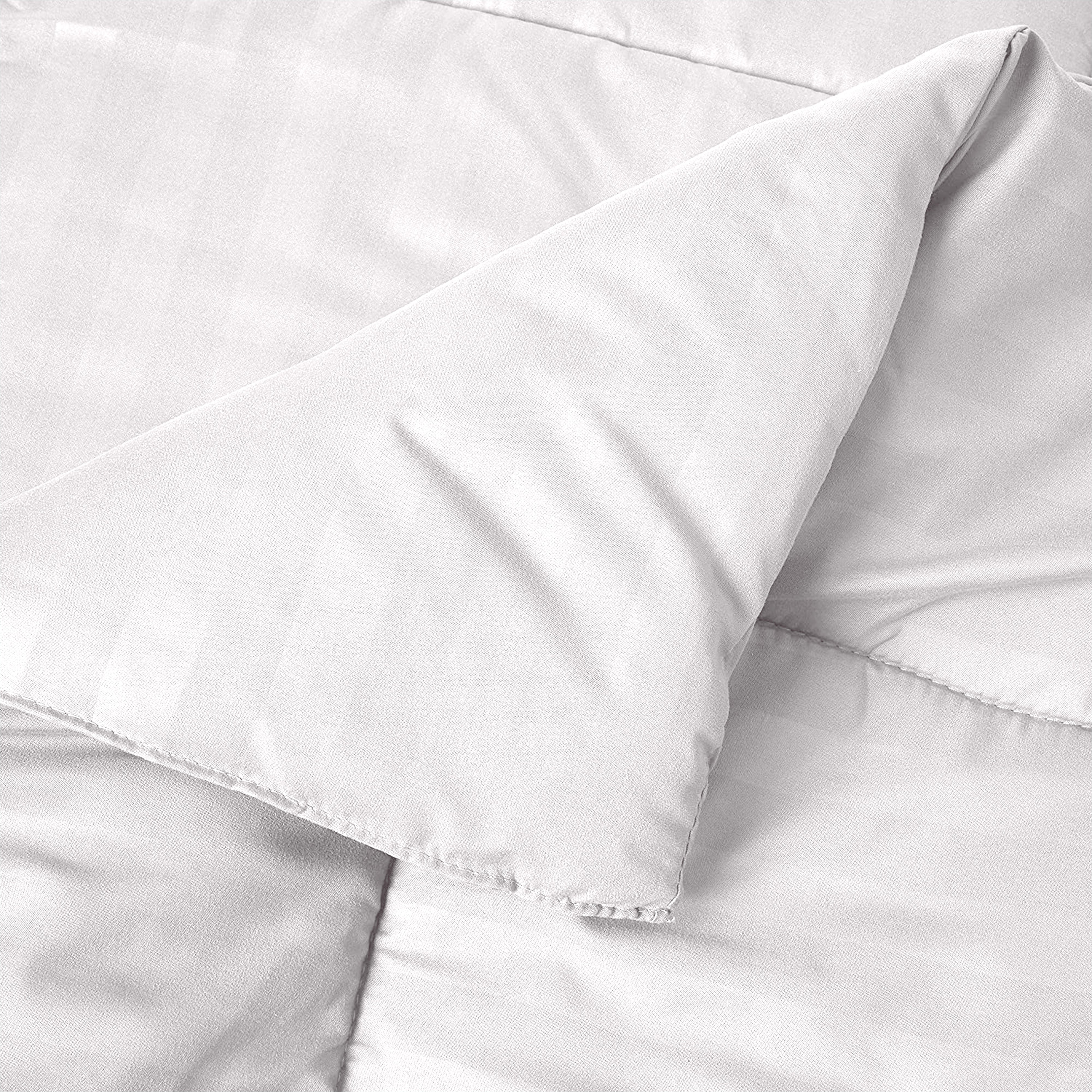 Everlaneas 8-Piece Dobby Stripe Comforter Set - Includes 4-Piece Sheet Set with Double Sided Storage Pockets