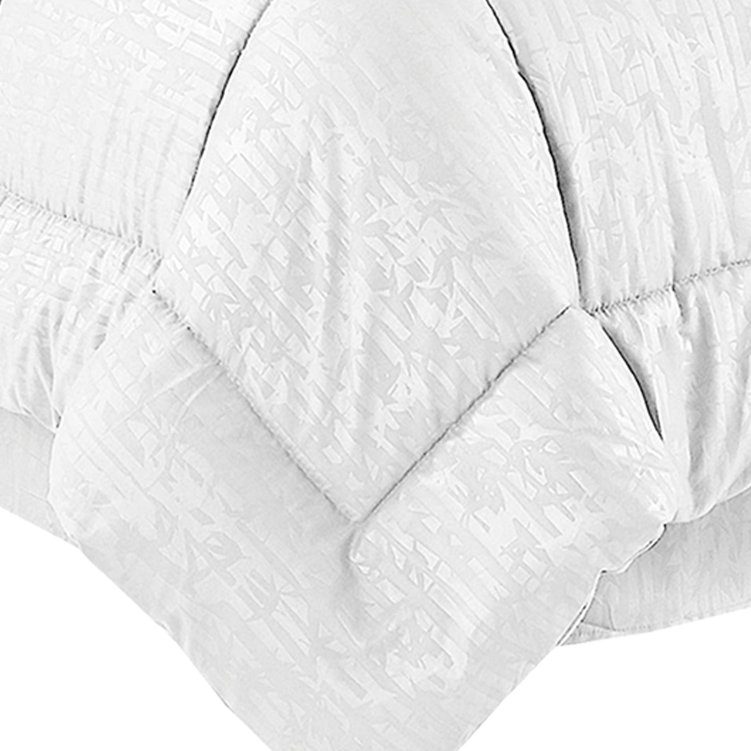 Everlaneas 8-Piece Bamboo Floral Pattern Comforter Set- Includes 4-Piece Sheet Set with Double Sided Storage Pockets