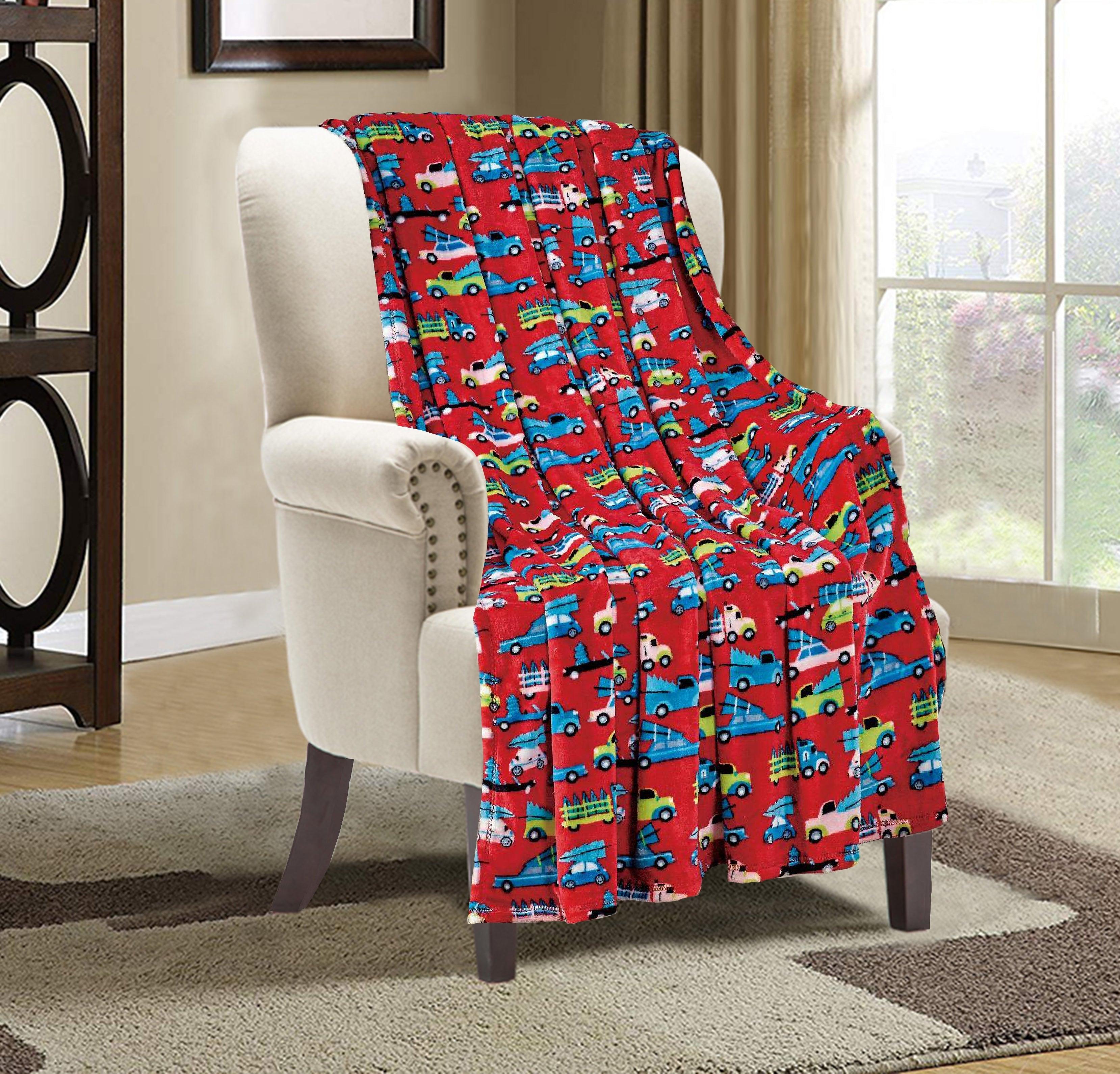 Everlaneas 50" x 60" Holiday Velvet Plush Blanket Throw - 50 x 60 inches