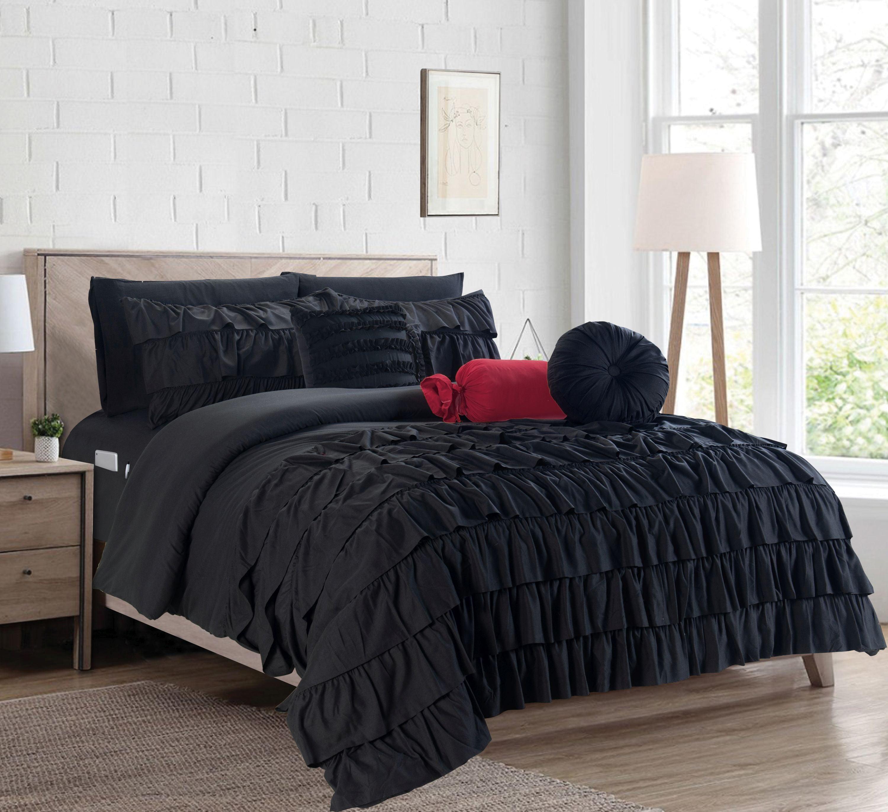 Everlaneas 10-Piece Cinderella Comforter Set, Includes 4-Piece Sheet Set with Double Sided Storage Pockets