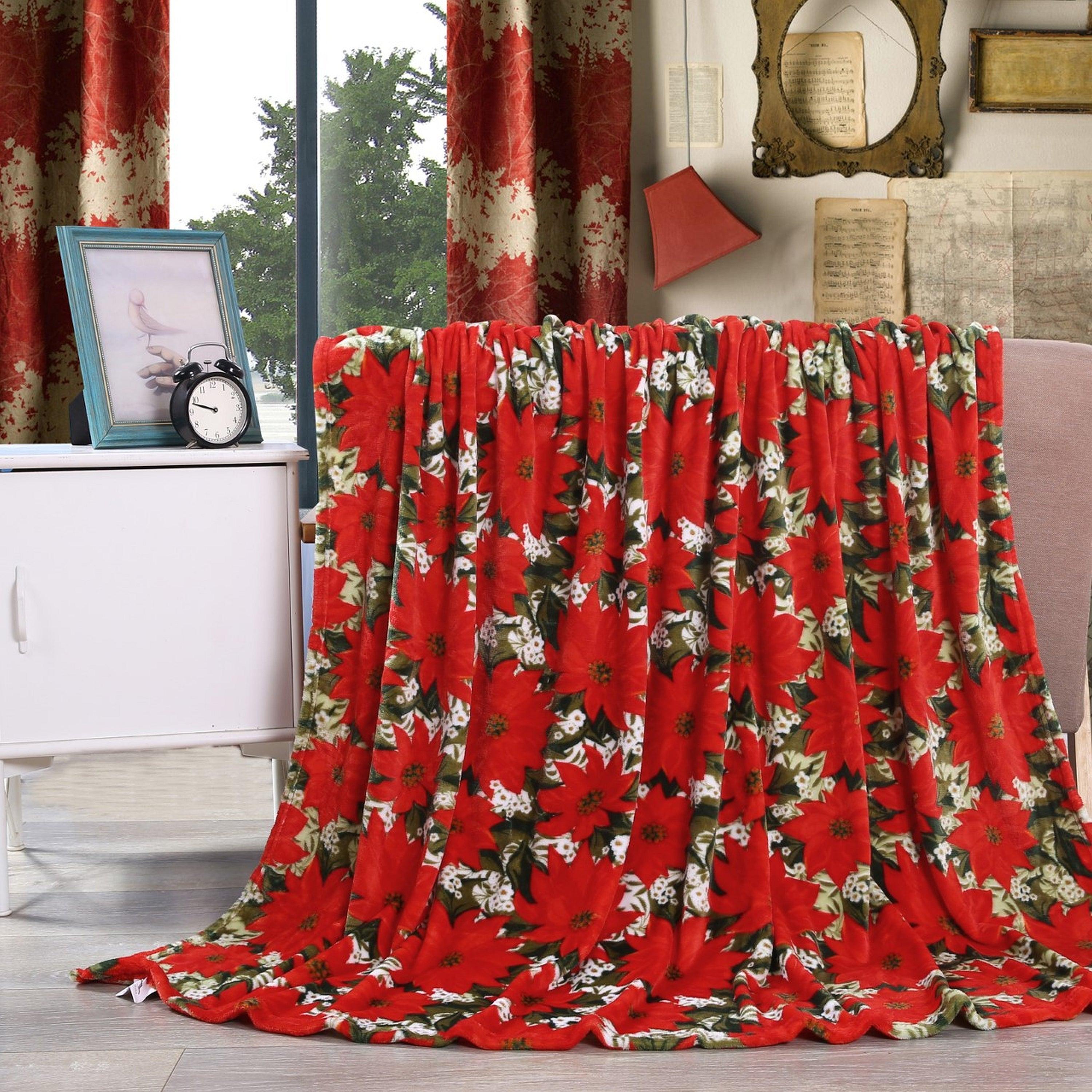 Everlaneas 50" x 60" Holiday Velvet Plush Blanket Throw - 50 x 60 inches