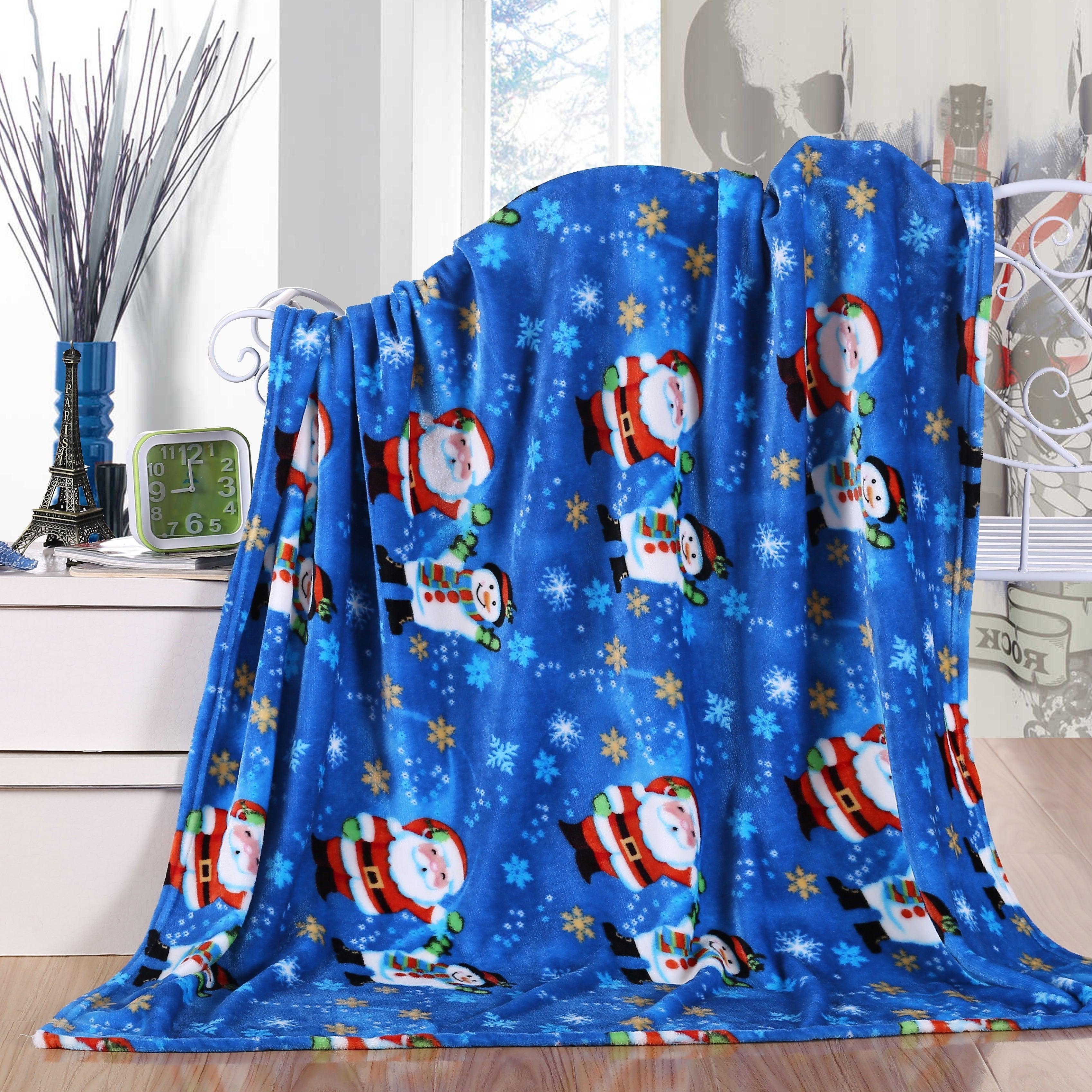 Everlaneas 50" x 60" Holiday Velvet Plush Blanket Throw - 50 x 60 inches