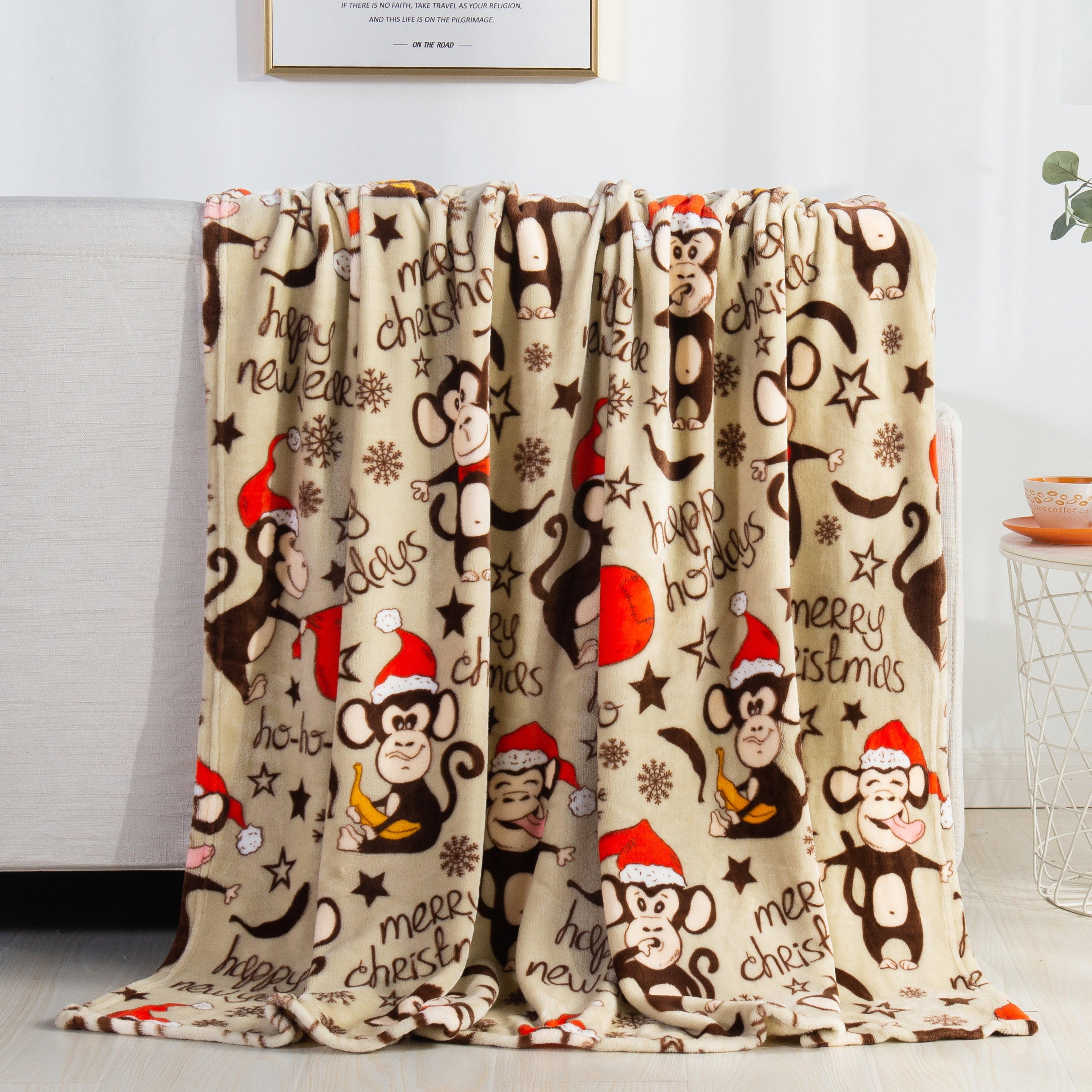 Everlaneas 50" x 60" Holiday Velvet Plush Blanket Throw - 50 x 60 inches