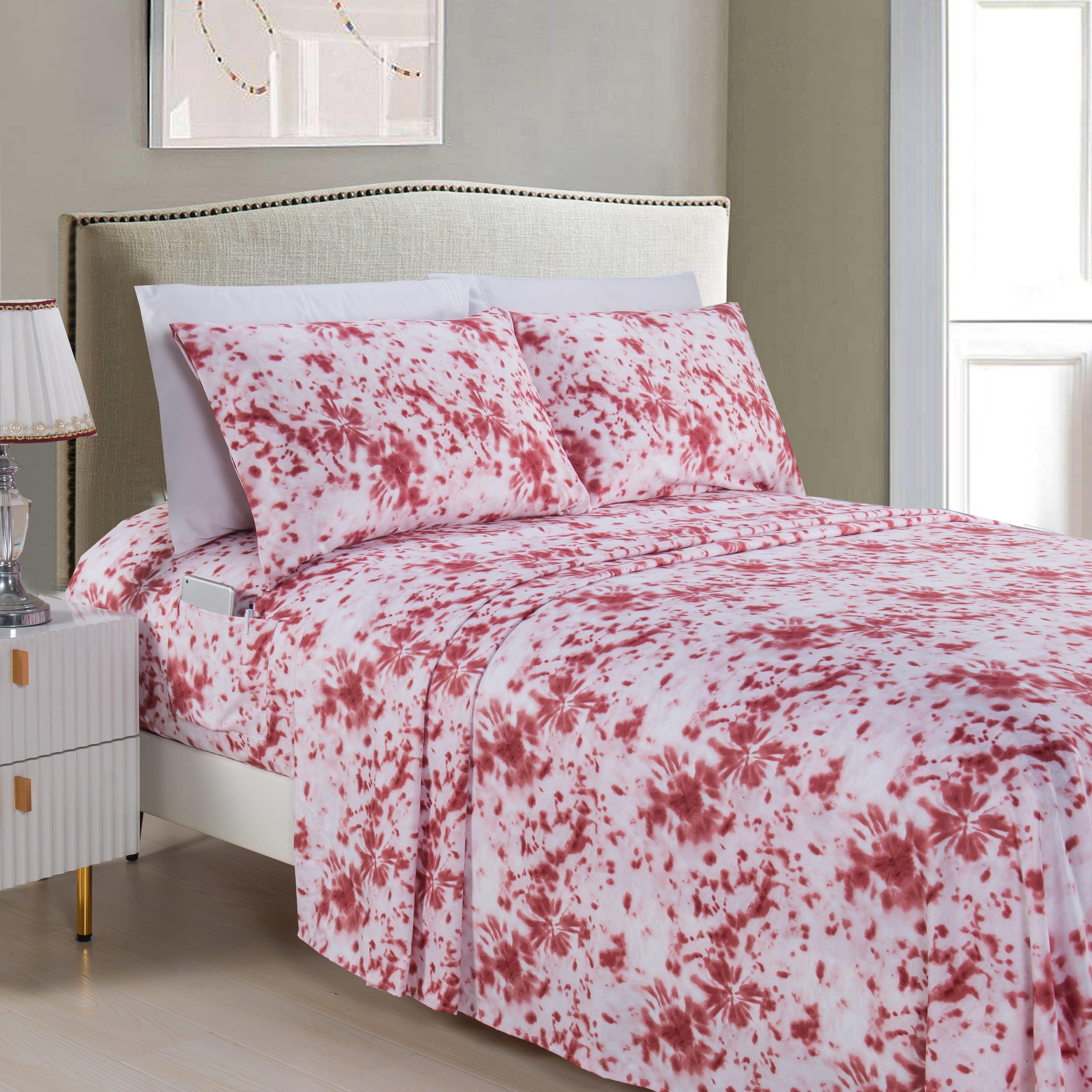 Everlaneas 6-Piece Colorful Tie Dye Pattern Sheet Set - Soft as a Hotel Premium Quality Bedding